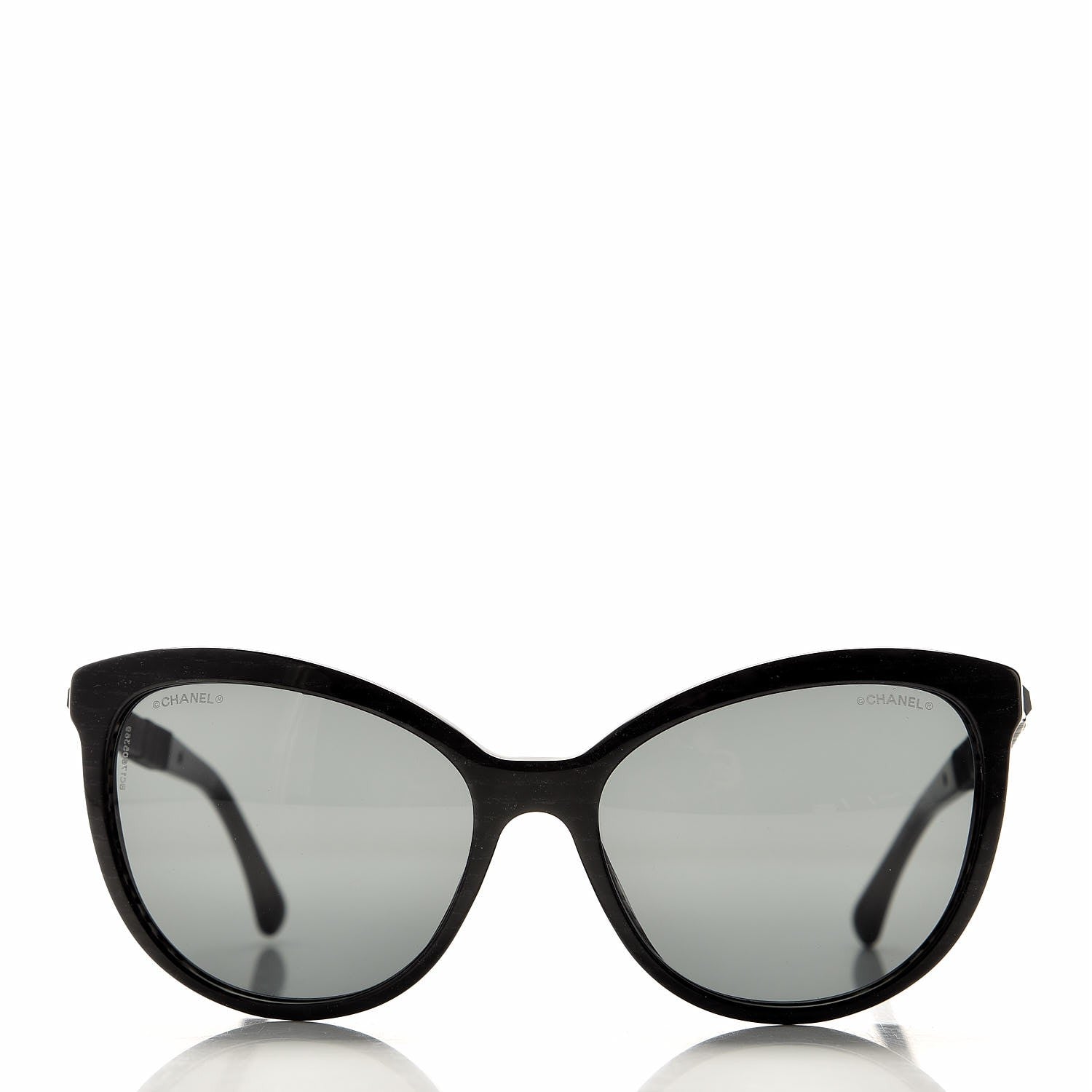 Chanel Crystal Baguette Cat Eye Bijou Sunglasses 5307-B Black 2 of 9