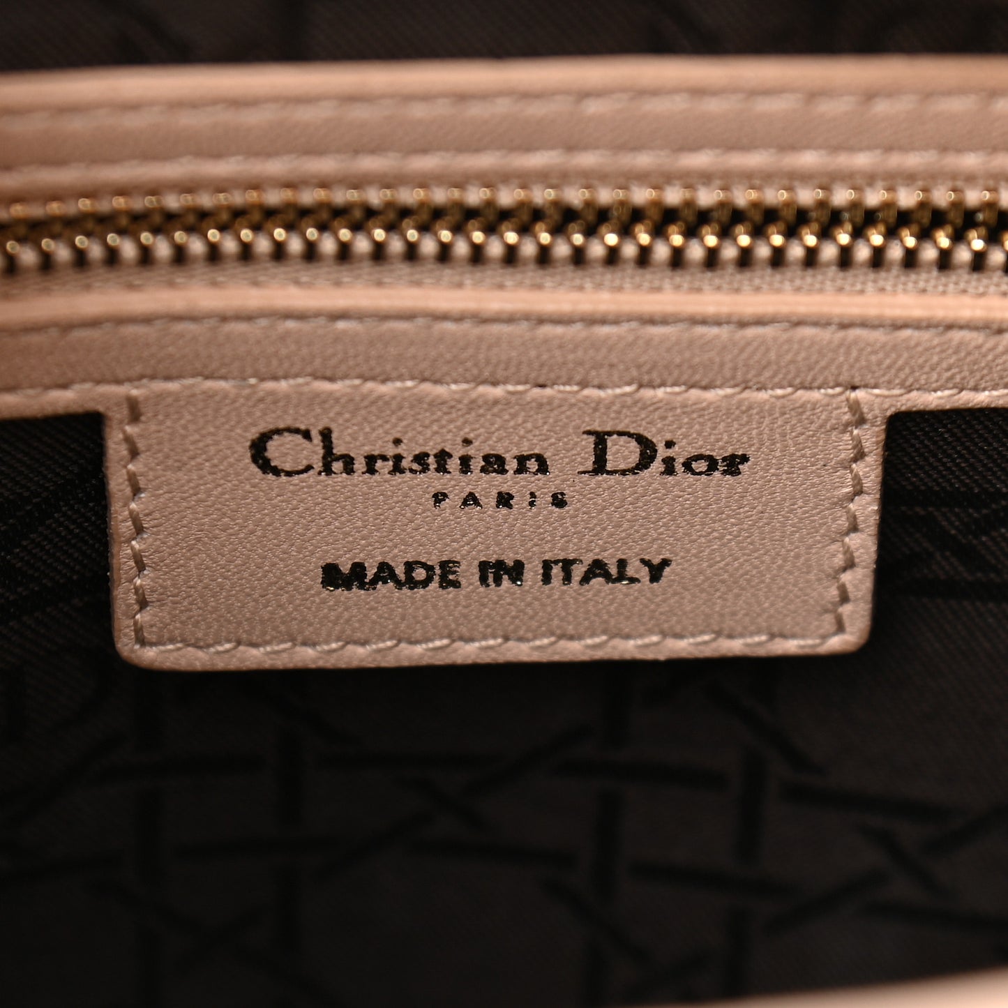 Lambskin Cannage Medium Lady Dior Rose Poudre