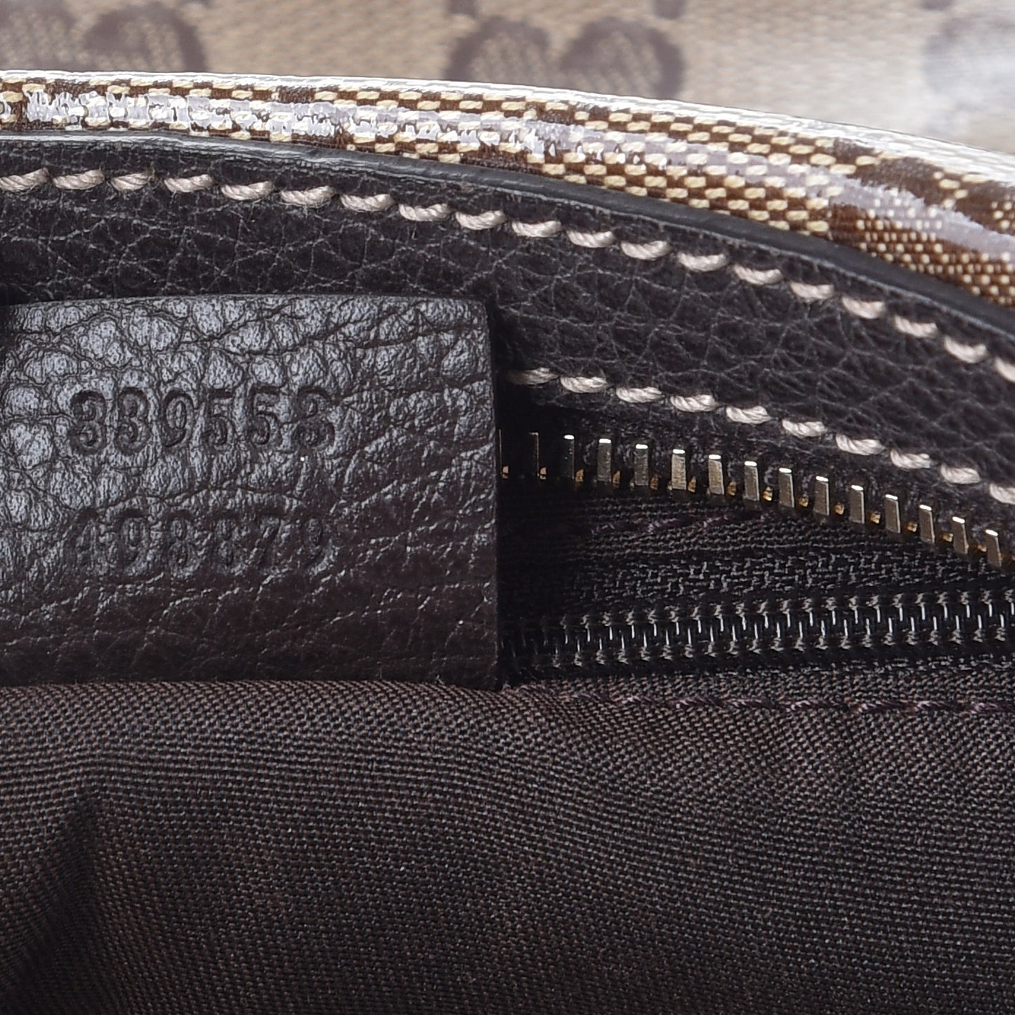 Crystal Monogram Hobo Dark Brown