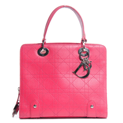 Christian Dior Calfskin Cannage Tote Hot Pink 1 of 8