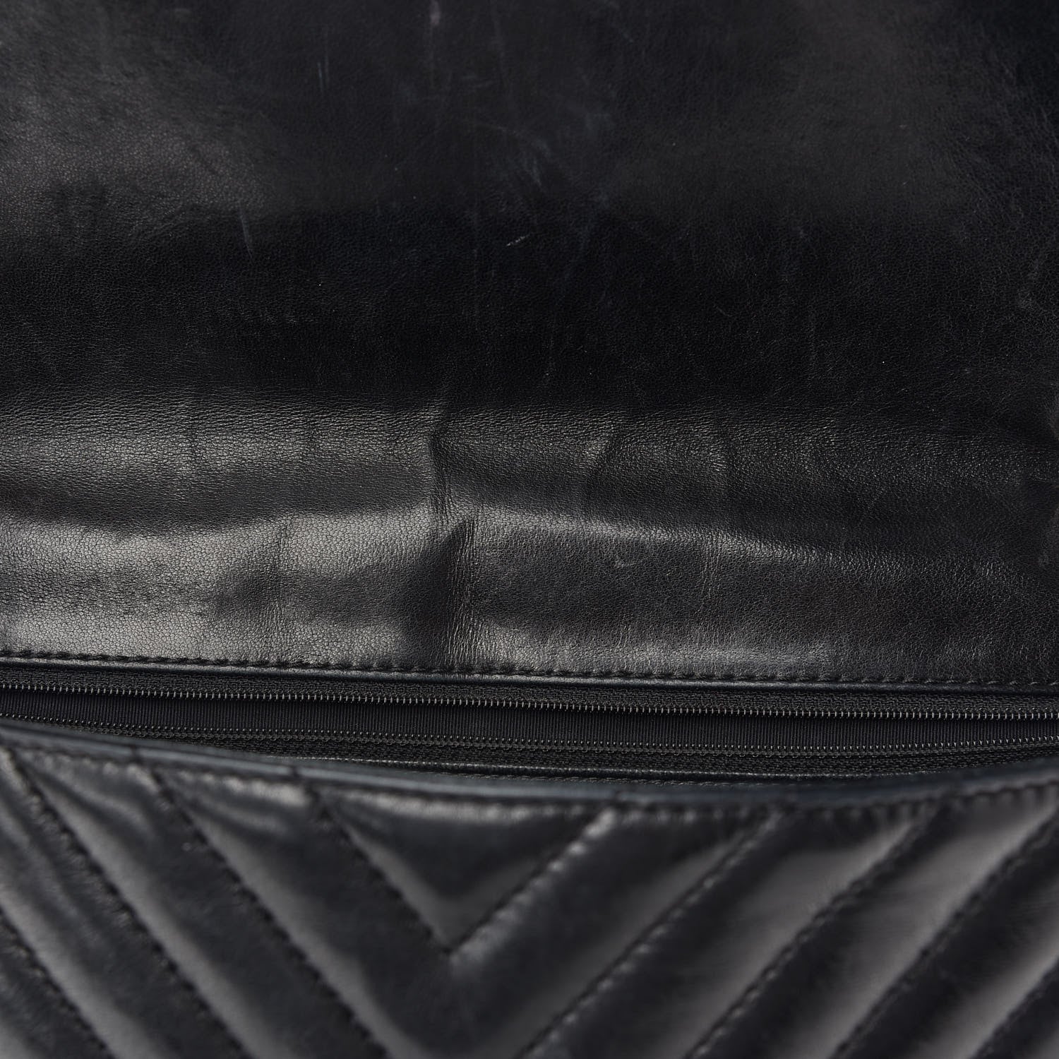 Chanel Lambskin Chevron Quilted Maxi Single Flap Black 12 of 13