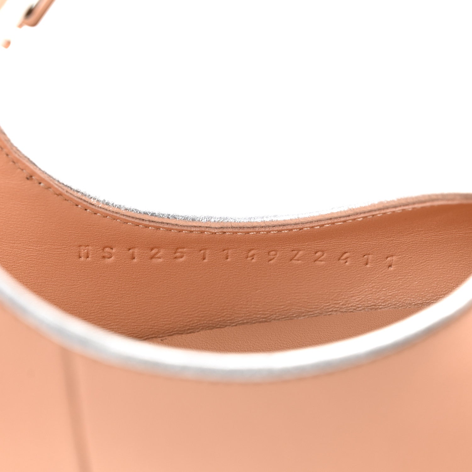 Hermes Goatskin Metallic Nappa Kleo Slingback Flats 37 Beige Perlino Gris Argente 9 of 10