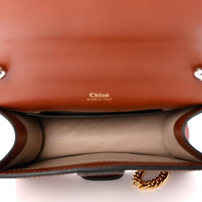 Chloe Shiny Goatskin Calfskin Mini Aby Chain Shoulder Bag Sepia Brown 5 of 9