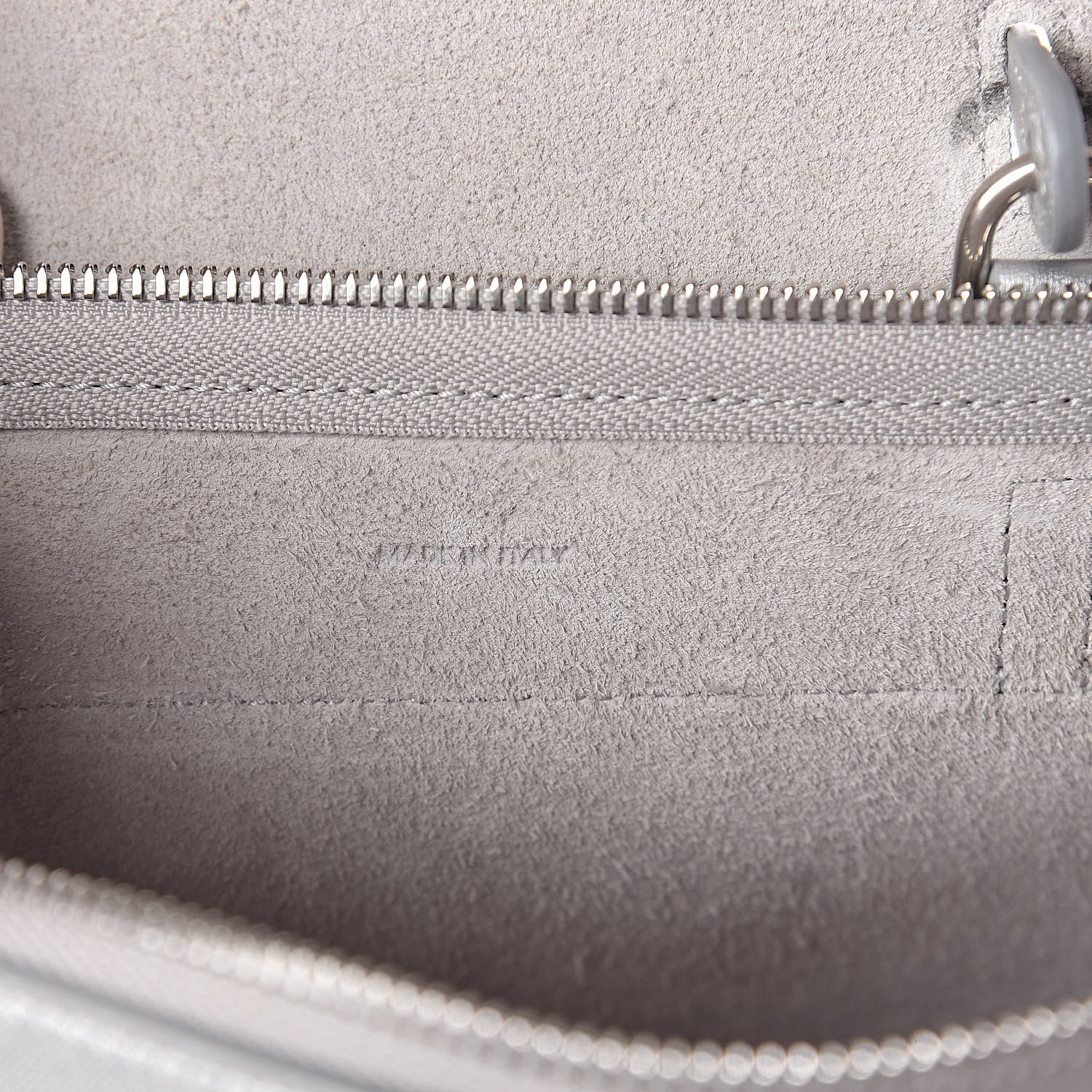 Celine Laminated Calfskin Nano Belt Bag Silver 6 of 9