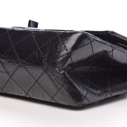Chanel Shiny Aged Calfskin Quilted 2.55 Reissue 224 Flap So Black 9 of 10