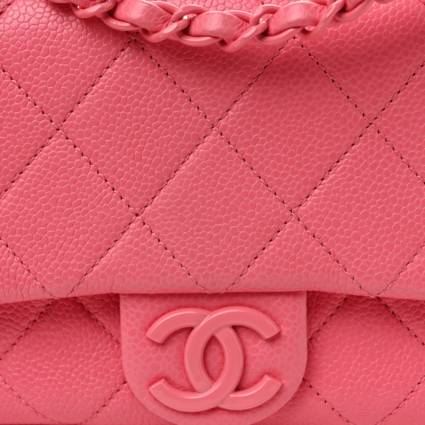 Caviar Quilted Mini Incognito Square Flap Pink