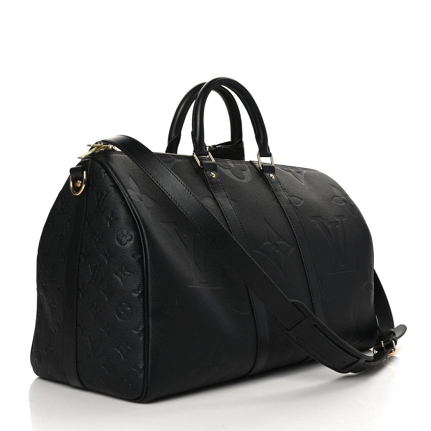 Louis Vuitton Empreinte Monogram Giant Keepall Bandouliere 45 Black 3 of 11