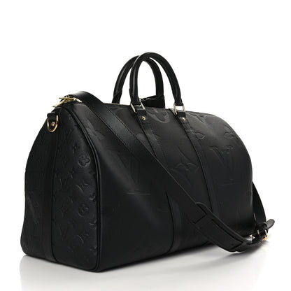 Louis Vuitton Empreinte Monogram Giant Keepall Bandouliere 45 Black 3 of 11