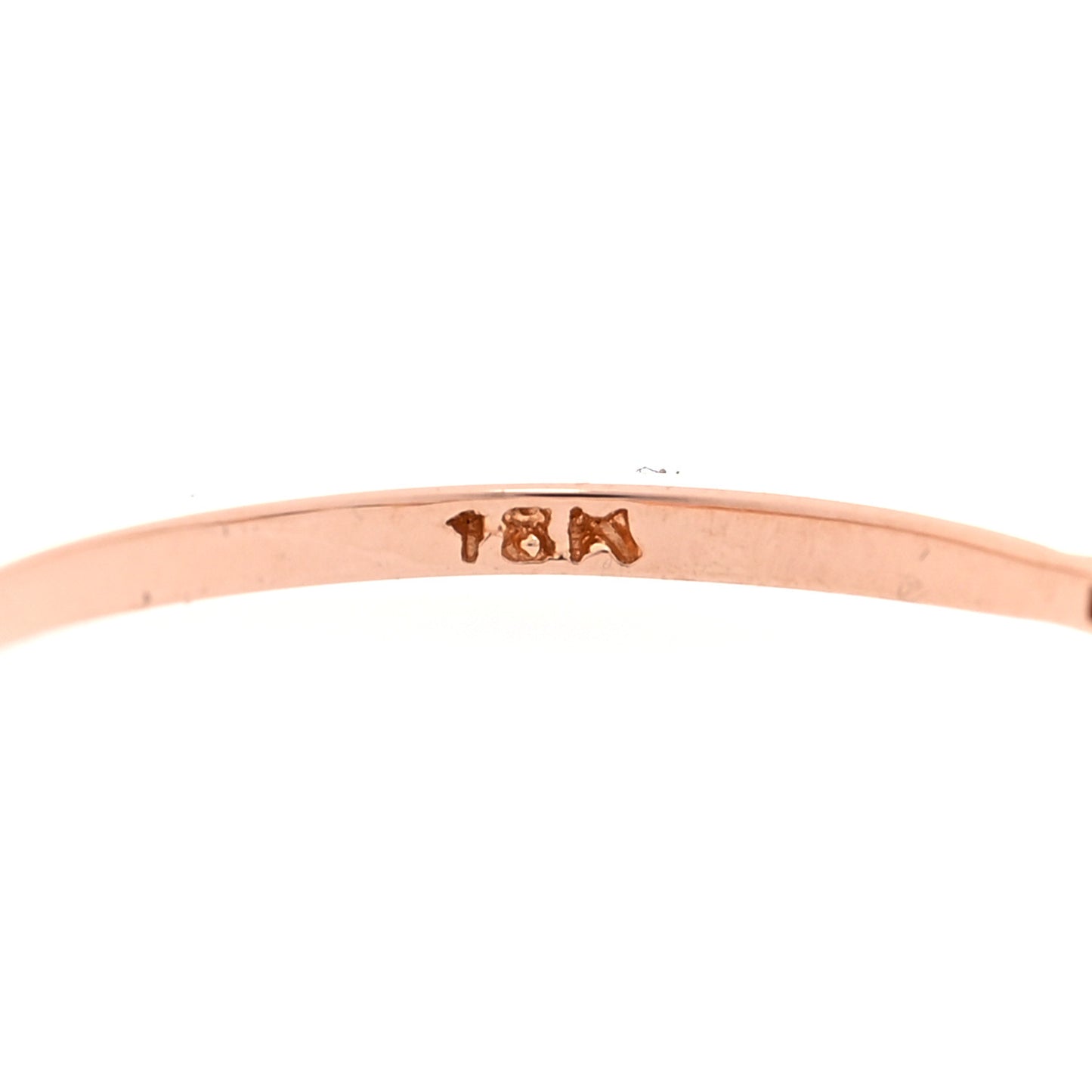 18K Rose Gold Diamond Thin Classic Baguette Ring 52 6