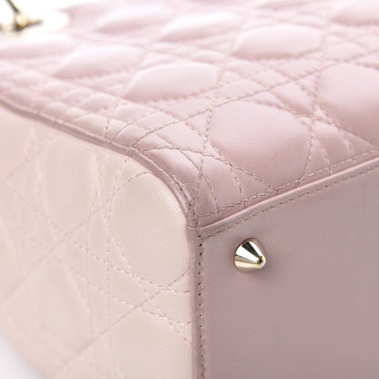 Christian Dior Lambskin Cannage Medium Tri-Color Lady Dior Rose Pale 9 of 17