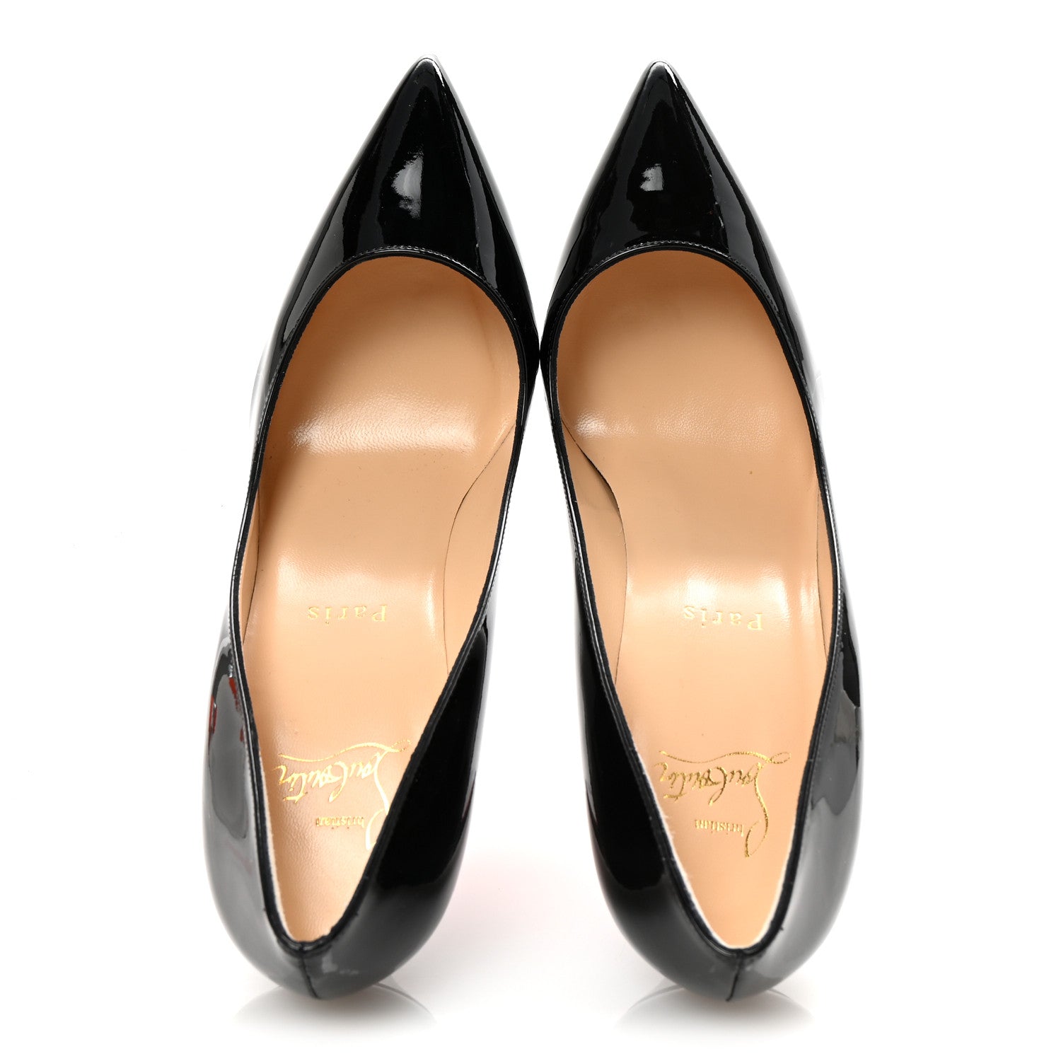 Christian Louboutin Patent Pigalle Follies 100 Pumps 38 Black 2 of 9
