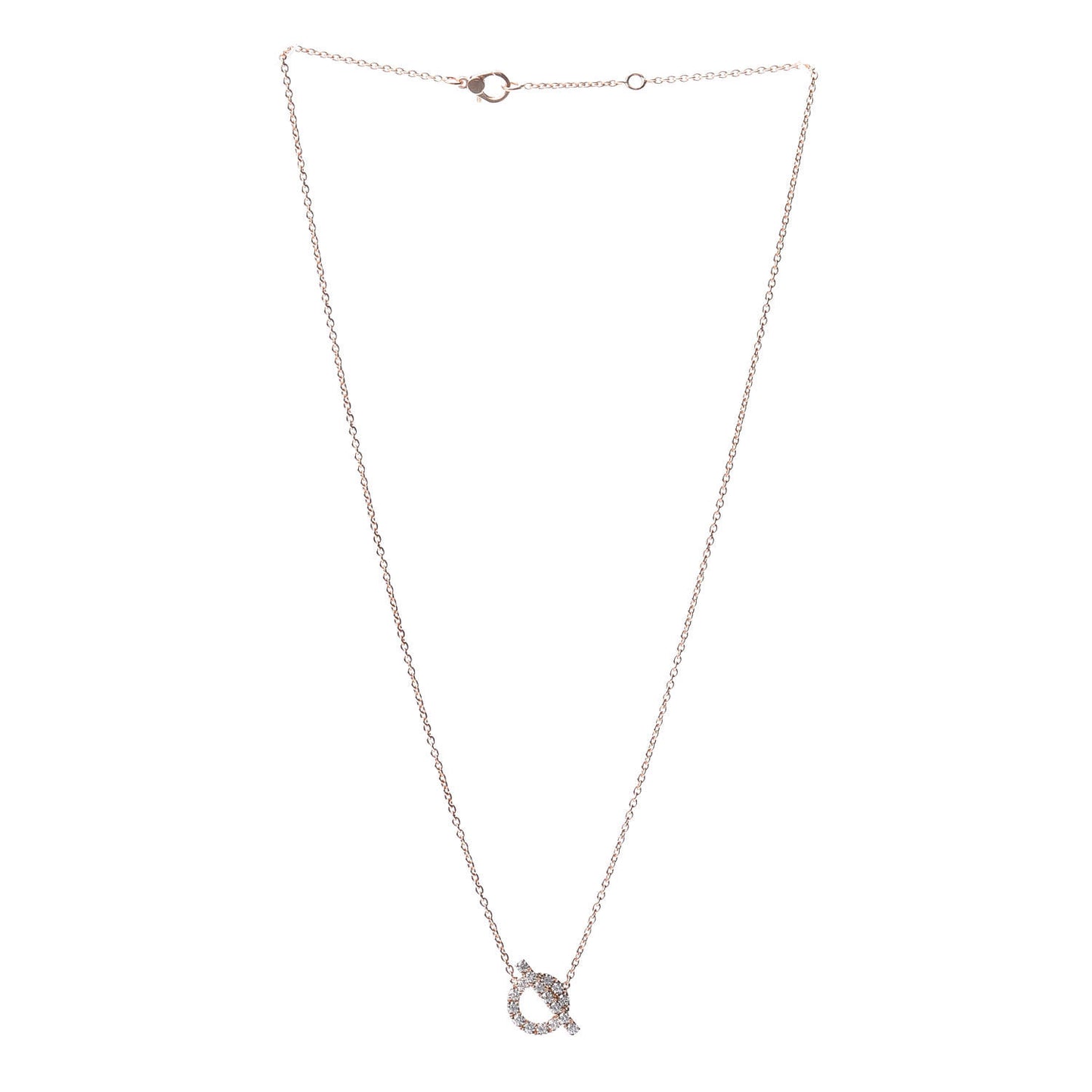 18K Rose Gold Diamond Finesse Pendant Necklace