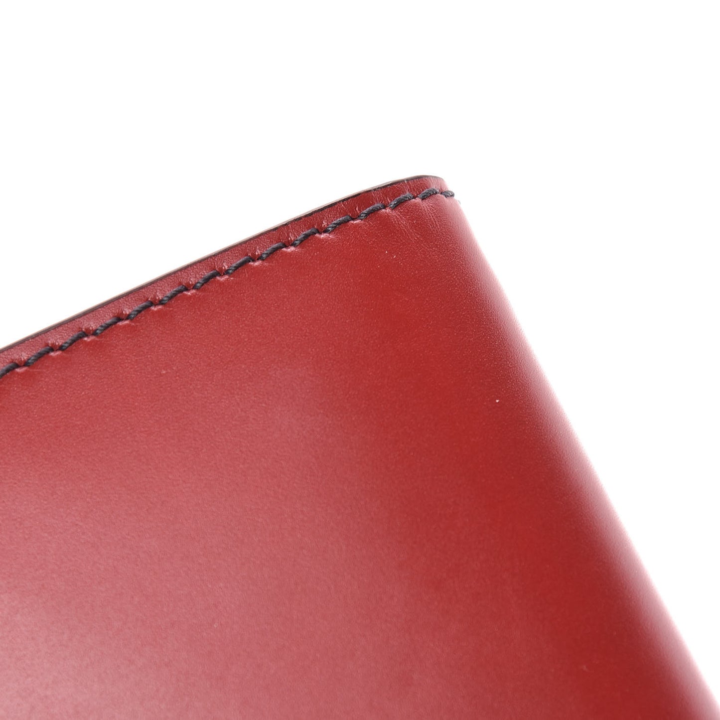 Calfskin D Fence Croisiere Chain Wallet Red