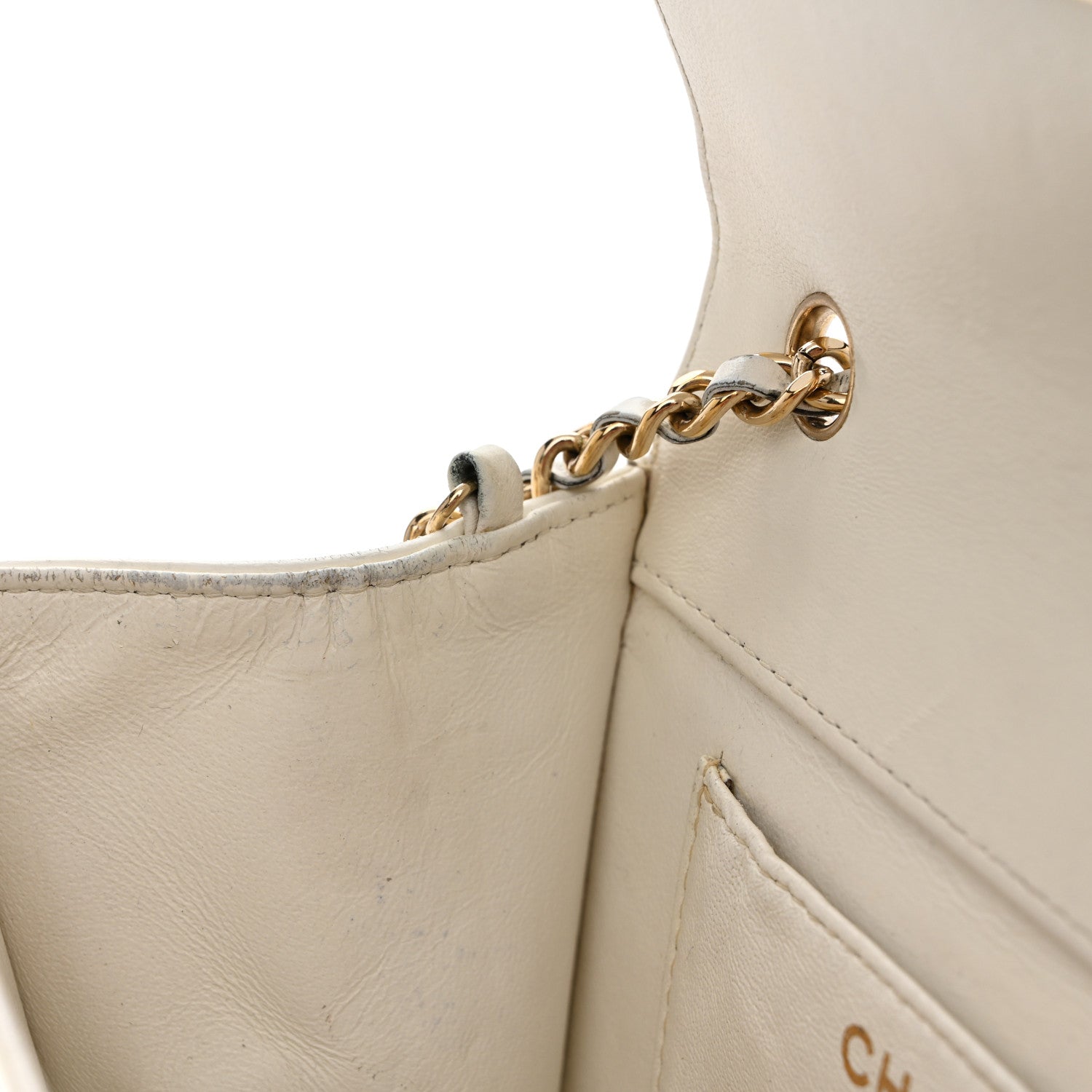 Chanel Glazed Calfskin Quilted Small Flap White 13 of 17