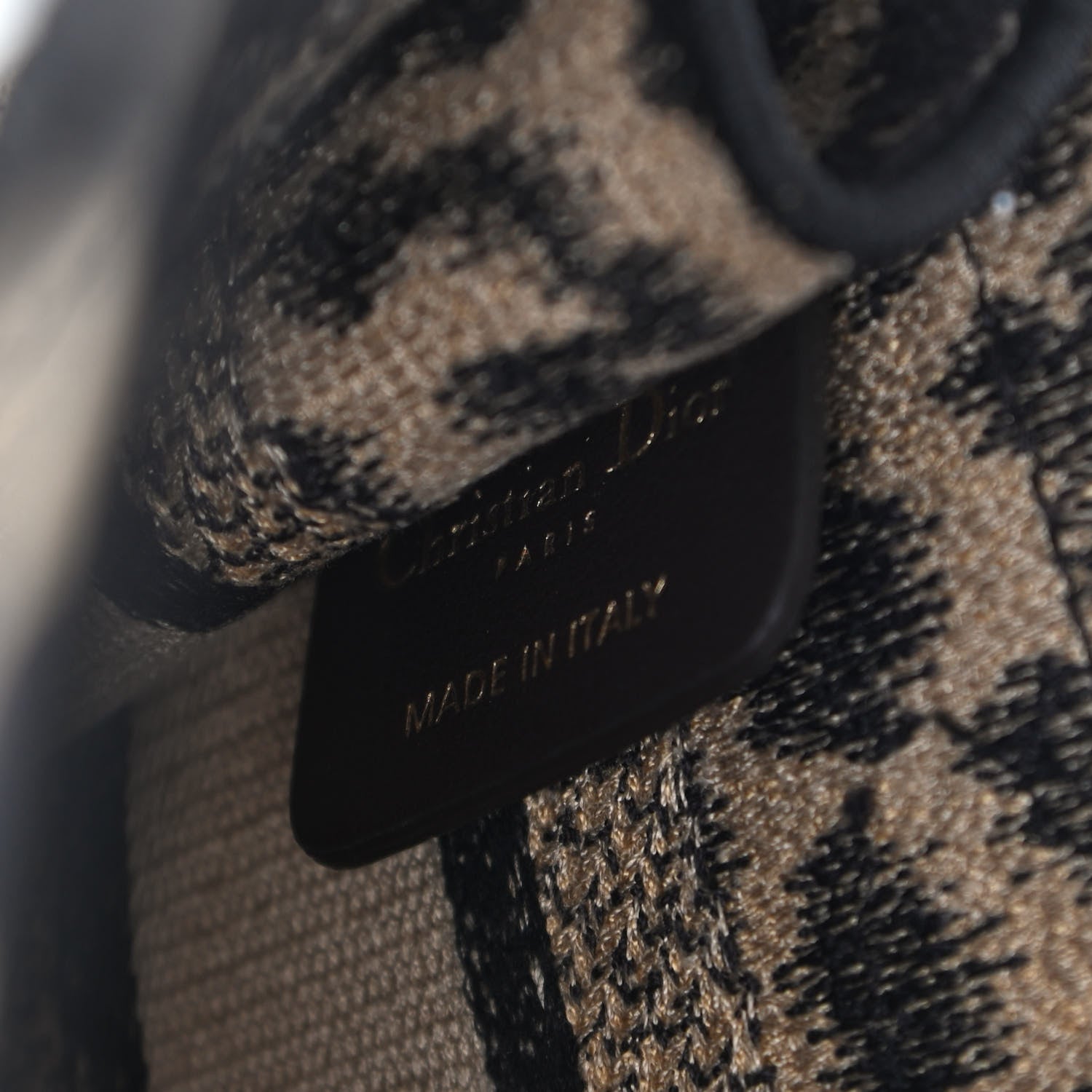 Christian Dior Canvas Mizza Embroidered Mini Leopard Book Tote Beige 6 of 9