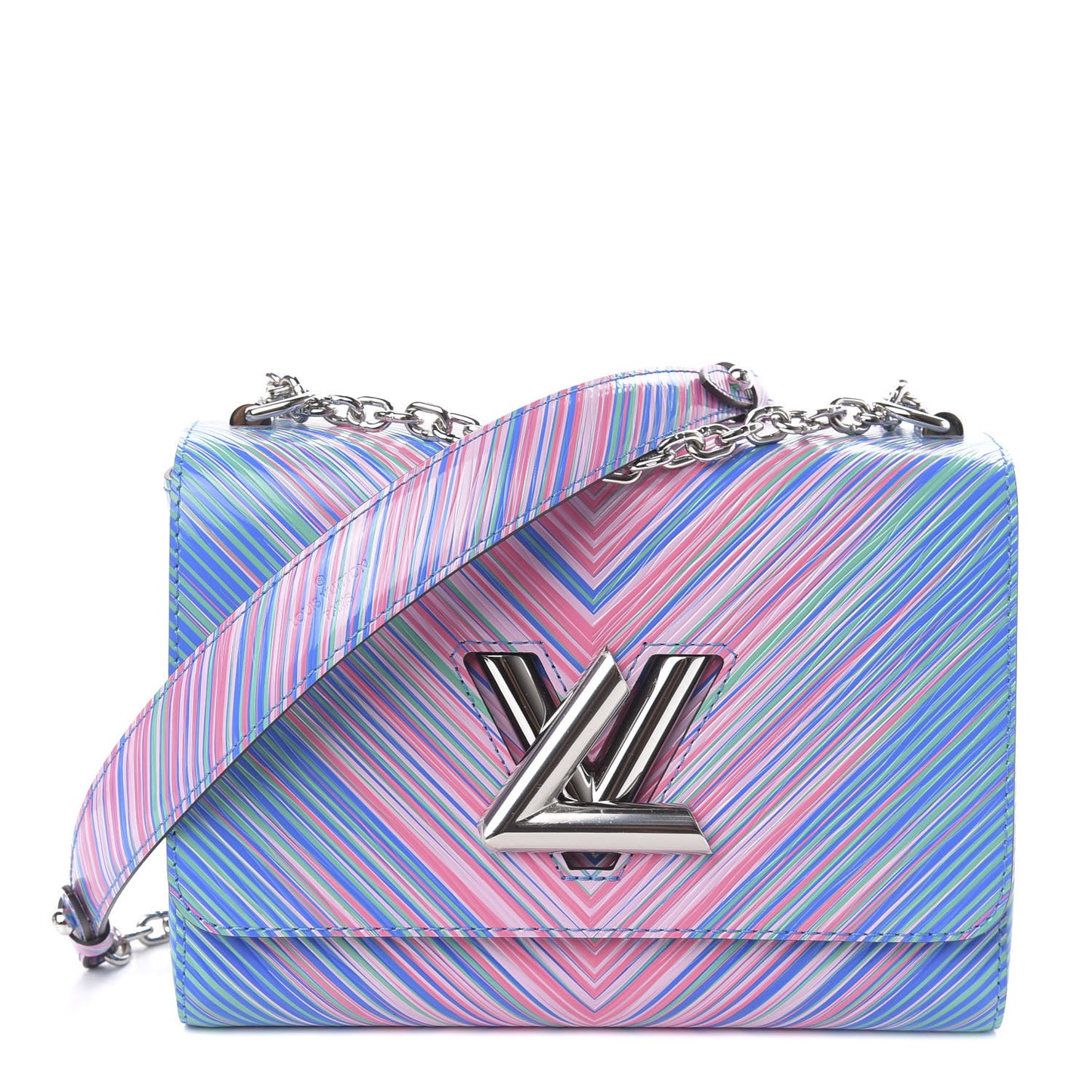 Epi Tropical Twist Shoulder Bag MM Blue Rose