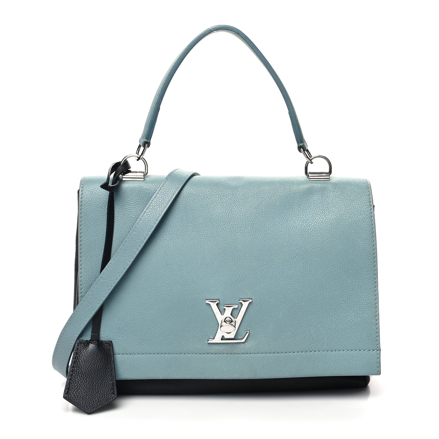 Soft Calfskin Lockme II Top Handle Sky