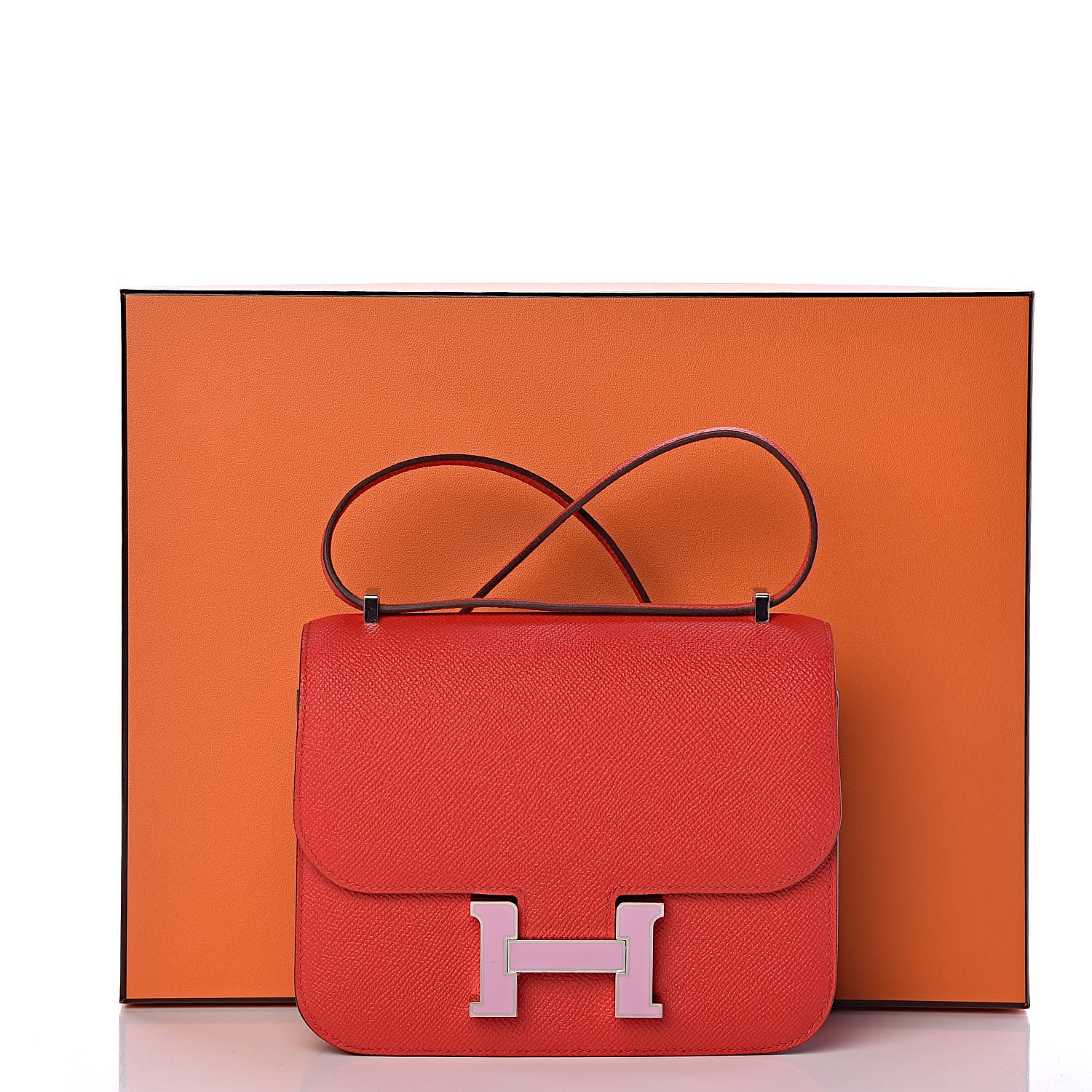 Hermes Epsom Enamel Constance 18 Rouge de Coeur Mauve Sylvestre 22 of 22