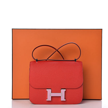 Hermes Epsom Enamel Constance 18 Rouge de Coeur Mauve Sylvestre 22 of 22