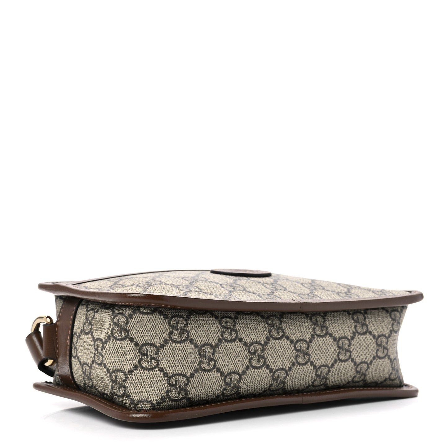 GG Supreme Monogram Azalea Calfskin Mini Retro Interlocking G Shoulder Bag Beige Ebony Brown Sugar