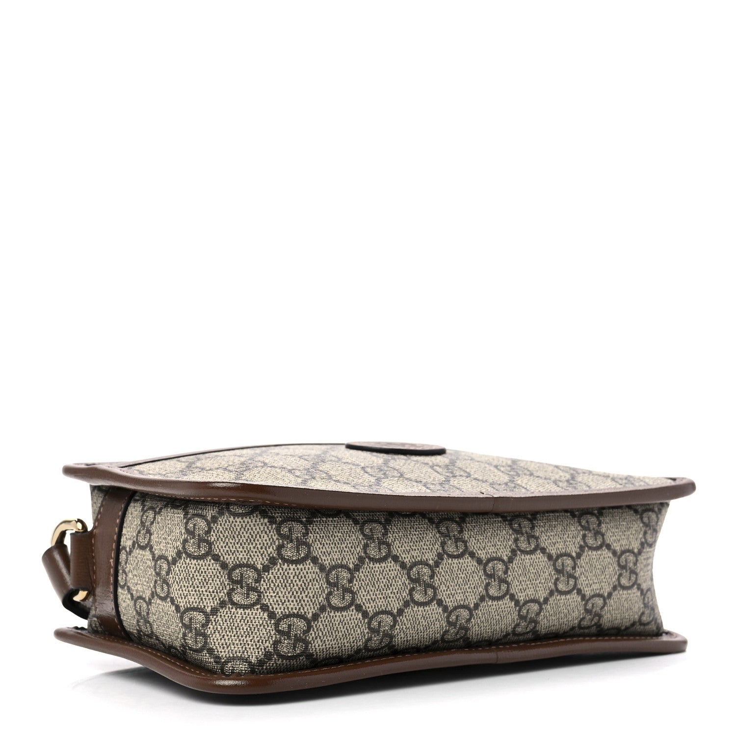 Gucci GG Supreme Monogram Azalea Calfskin Mini Retro Interlocking G Shoulder Bag Beige Ebony Brown Sugar 4 of 11
