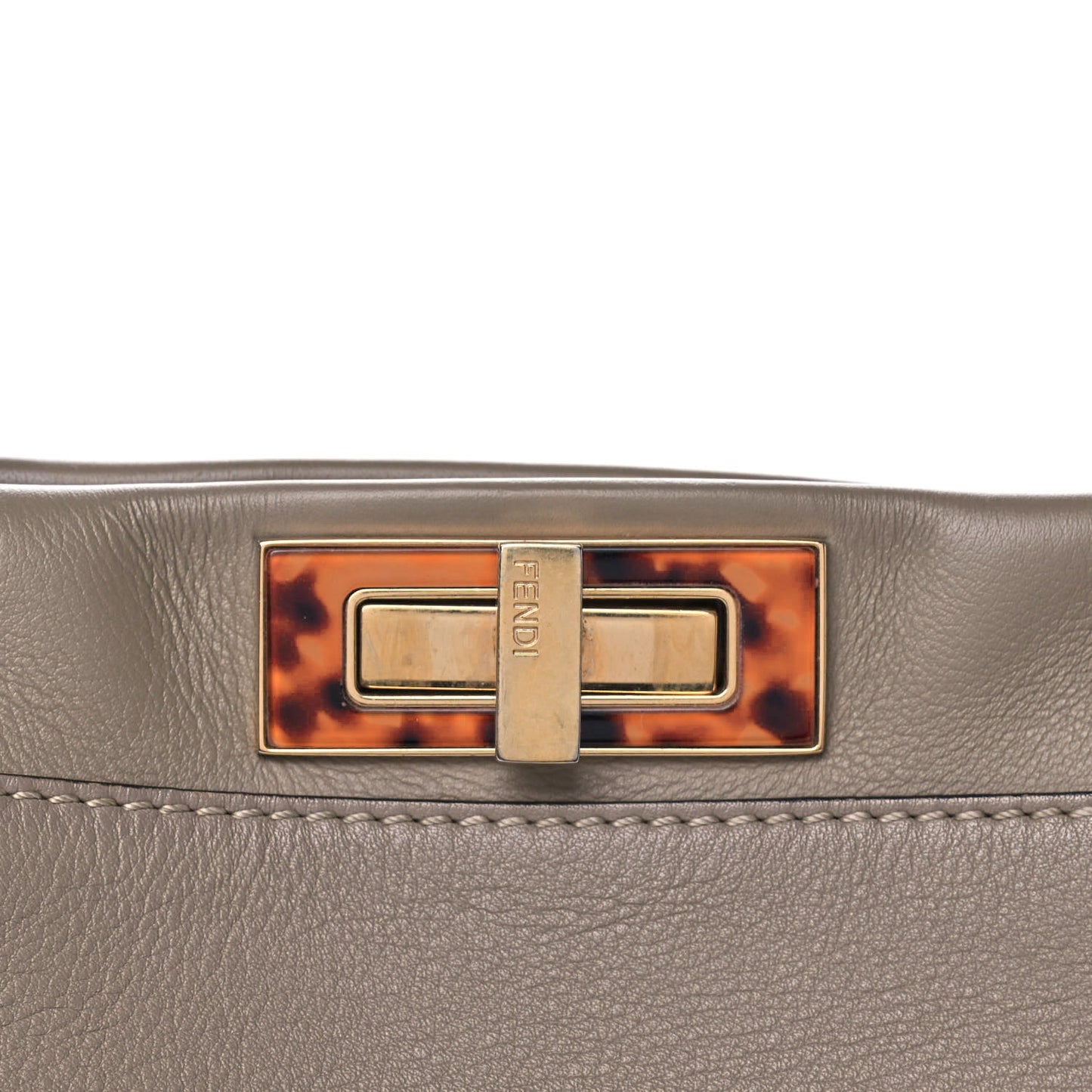 Vitello Seta Plexiglass Tortoise Medium Peekaboo Iconic Satchel Tortora