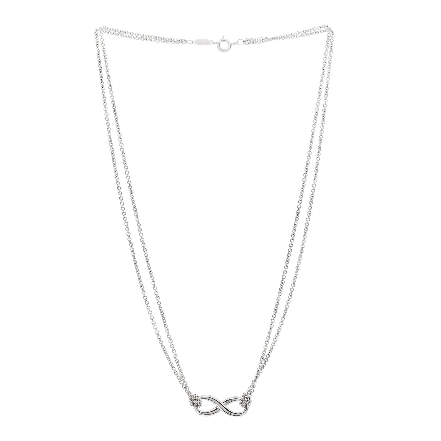 Tiffany Sterling Silver Infinity Pendant Necklace 3 of 5