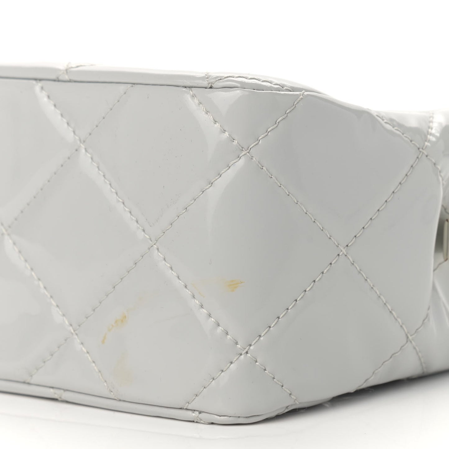 Vinyl Quilted In the Business Camera Case Light Grey