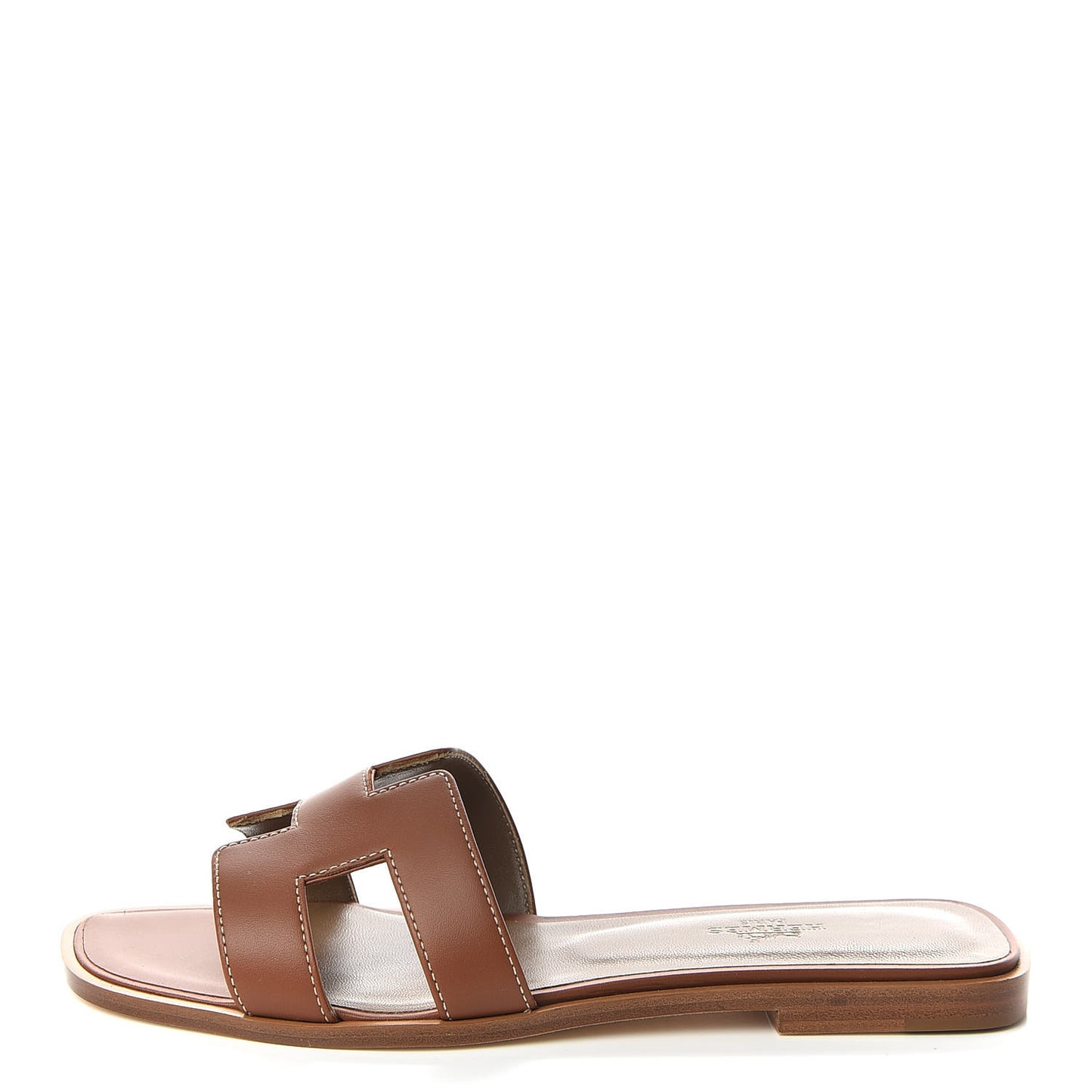 Box Calfskin Oran Sandals 37.5 Gold