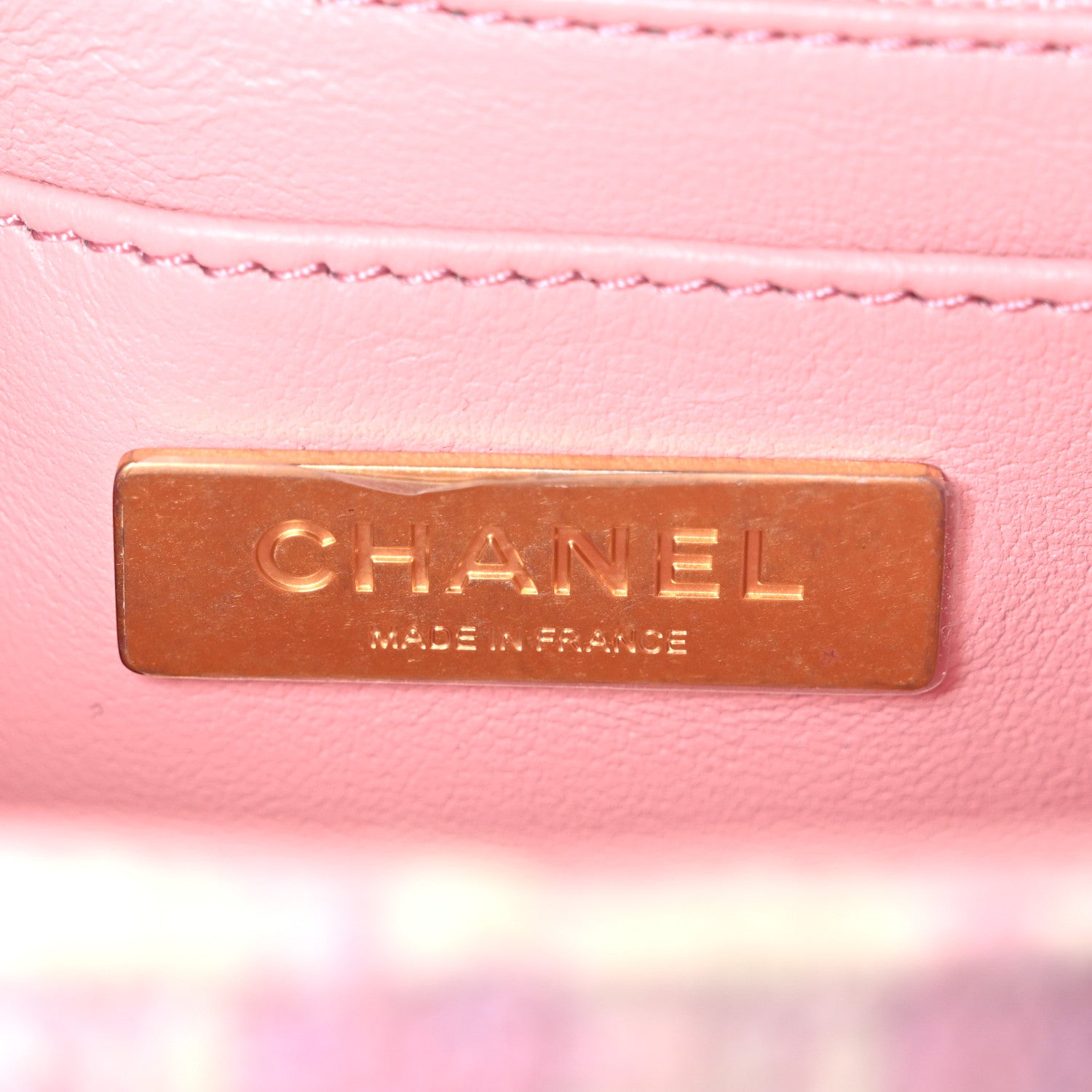 Chanel Tweed Handle Crush Top Handle Flap Bag Pink Ecru 6 of 10