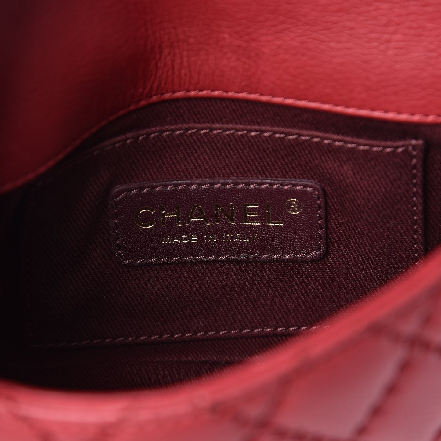 Calfskin Quilted Mini Urban Day Flap Red
