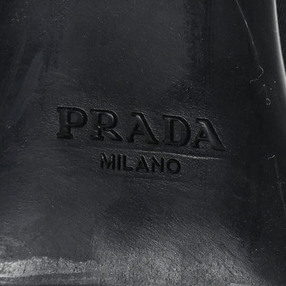 Prada Spazzolato Re-Nylon Metal Triangle Logo 110mm Ankle Boots 37 Black 7 of 9
