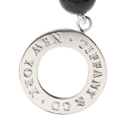Tiffany Sterling Silver Black Onyx Bead Toggle Necklace 4 of 6