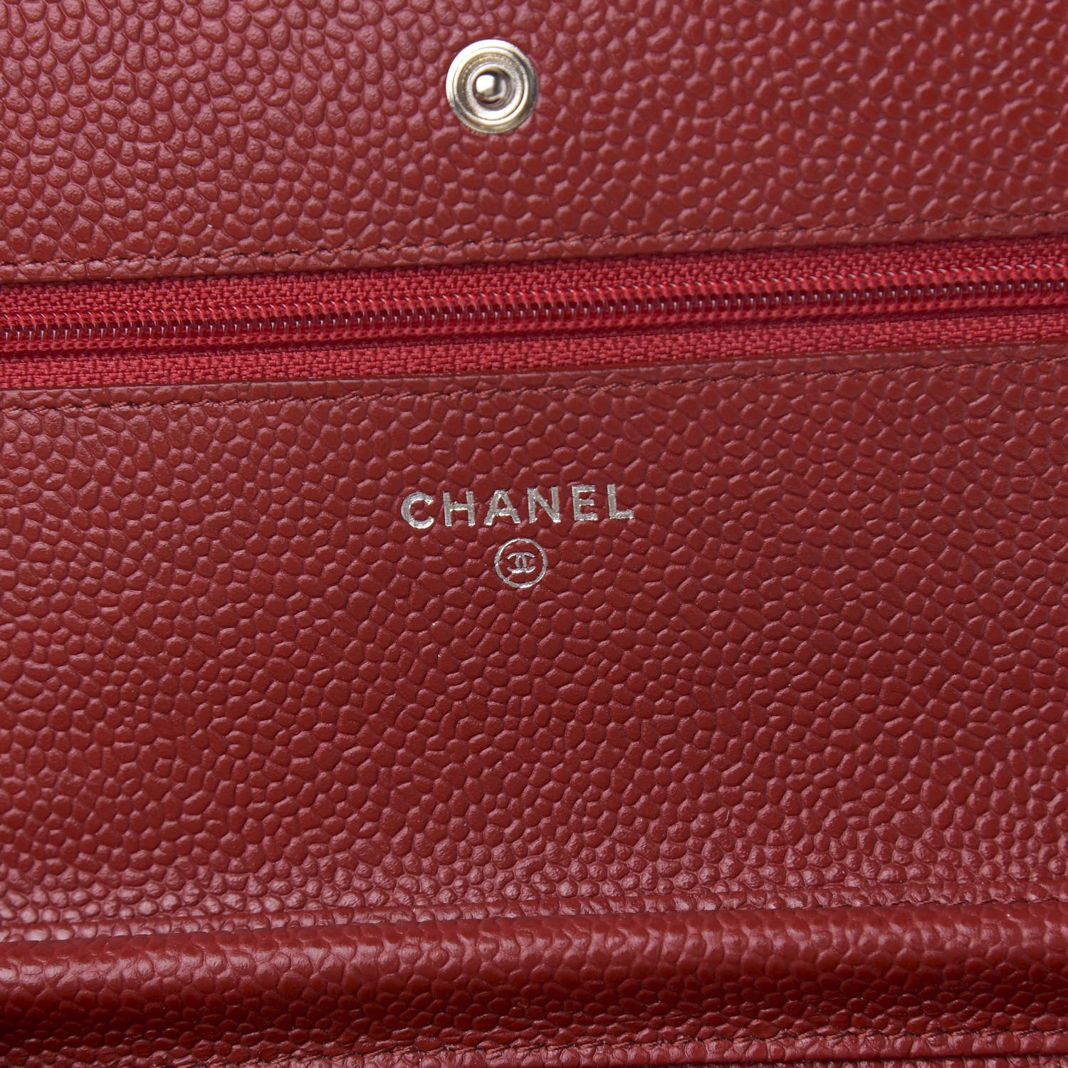 Chanel Caviar Quilted Wallet on Chain WOC Red 6 of 12
