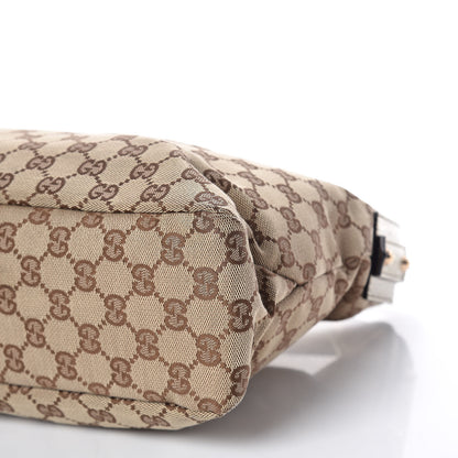 Gucci Monogram Medium Horsebit Chain Hobo Dark Brown 6 of 13