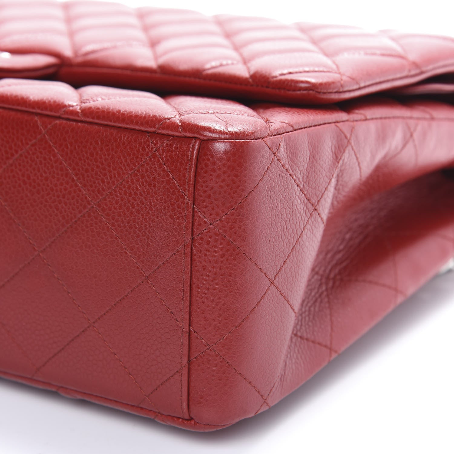 Chanel Caviar Quilted Maxi Double Flap Red 9 of 13