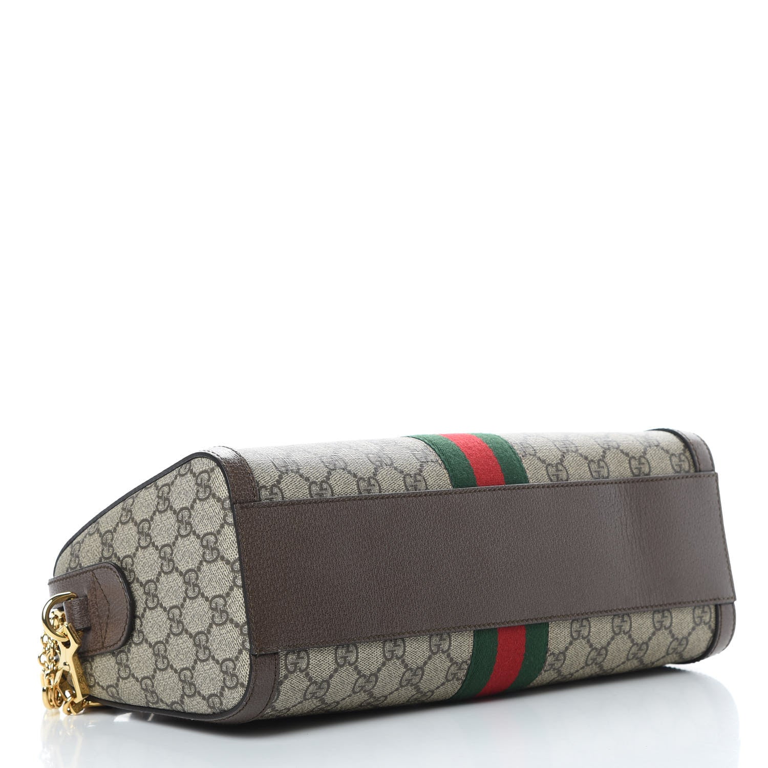 Gucci GG Supreme Monogram Web Medium Ophidia Boston Brown 4 of 10