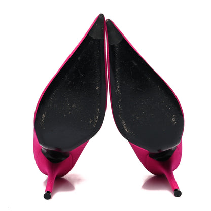 Balenciaga Jersey Crepe Extreme Pointed Toe Knife Booties 39 Dark Pink 5 of 7