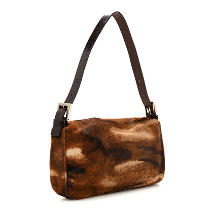 Fendi Calf Hair Zebra Print Baguette Brown 3 of 15