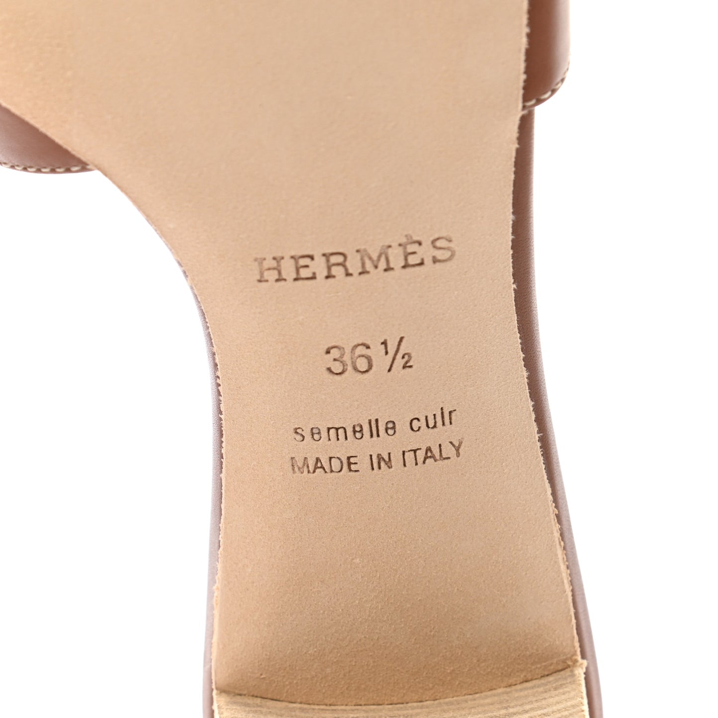 Calfskin Oasis Sandals 36.5 Gold