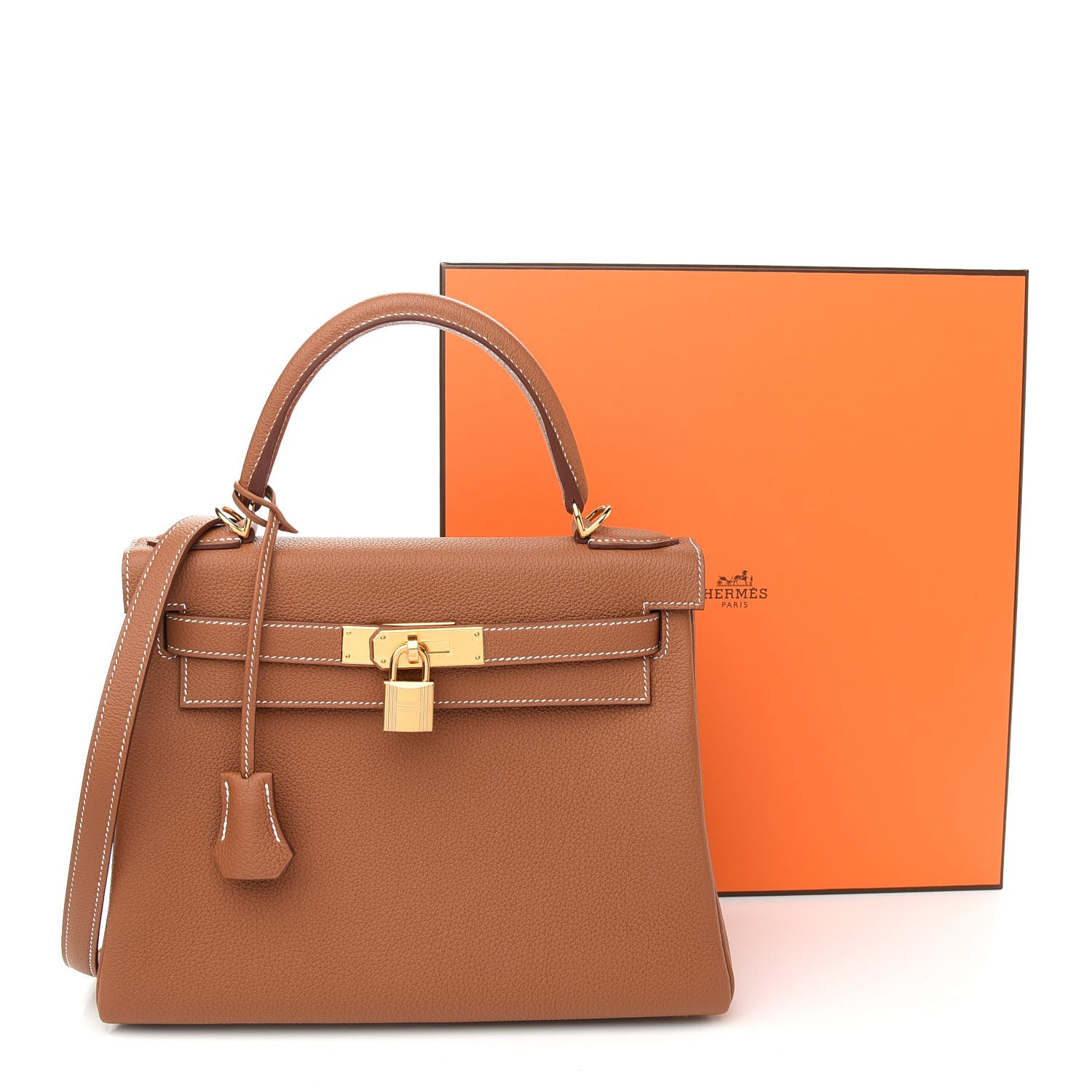 Hermes Togo Kelly Retourne 28 Gold 12 of 12