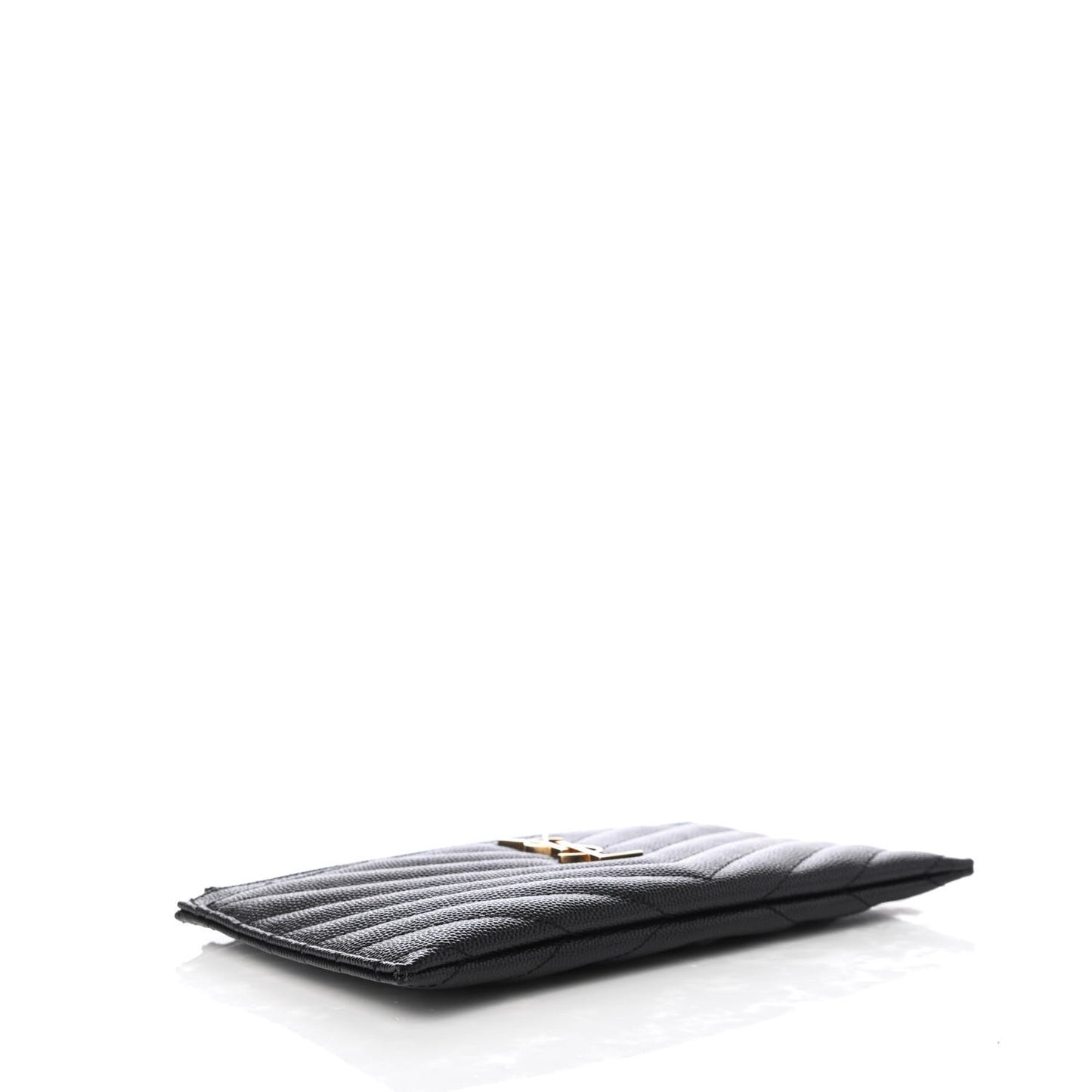 Grain De Poudre Chevron Monogram Bill Pouch Black