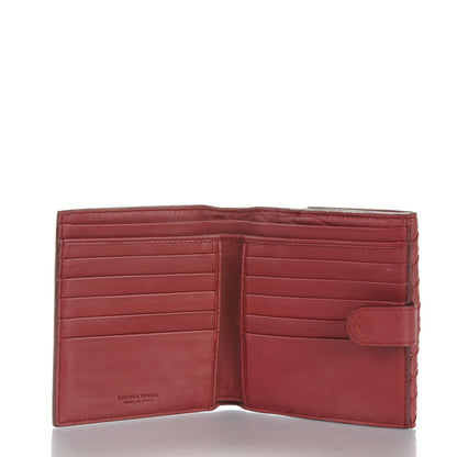 Bottega Veneta Nappa Intrecciato French Flap Wallet Red 5 of 8