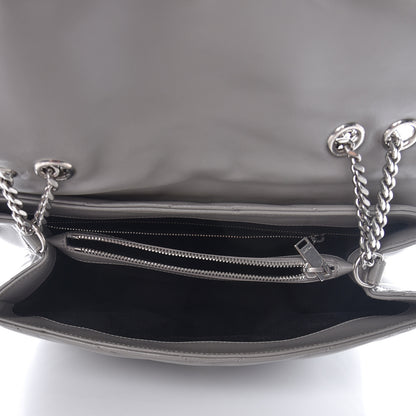 Saint Laurent Calfskin Y Quilted Monogram Medium Loulou Chain Satchel Light Gray 5 of 17