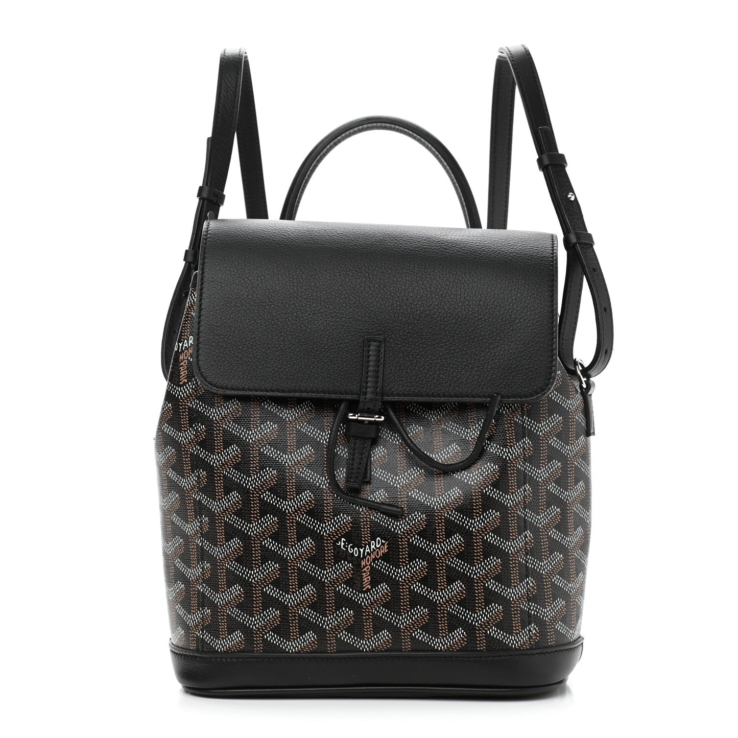 Goyardine Calfskin Mini Alpin Backpack Black