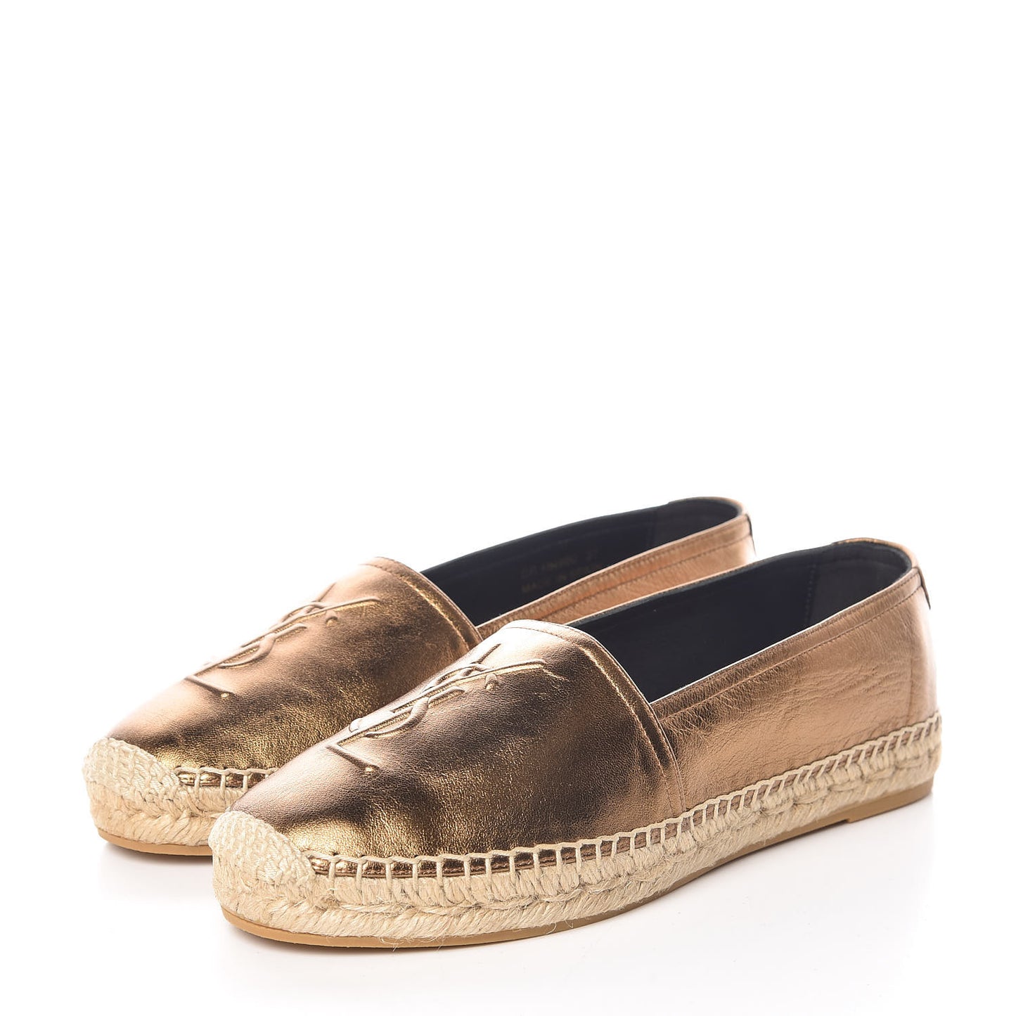 Metallic Lambskin Monogram Espadrilles 37 Metal Carry
