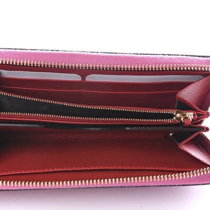 Gucci Moon Calfskin Zip Around Wrist Wallet New Rosette Hibiscus Red 4 of 9