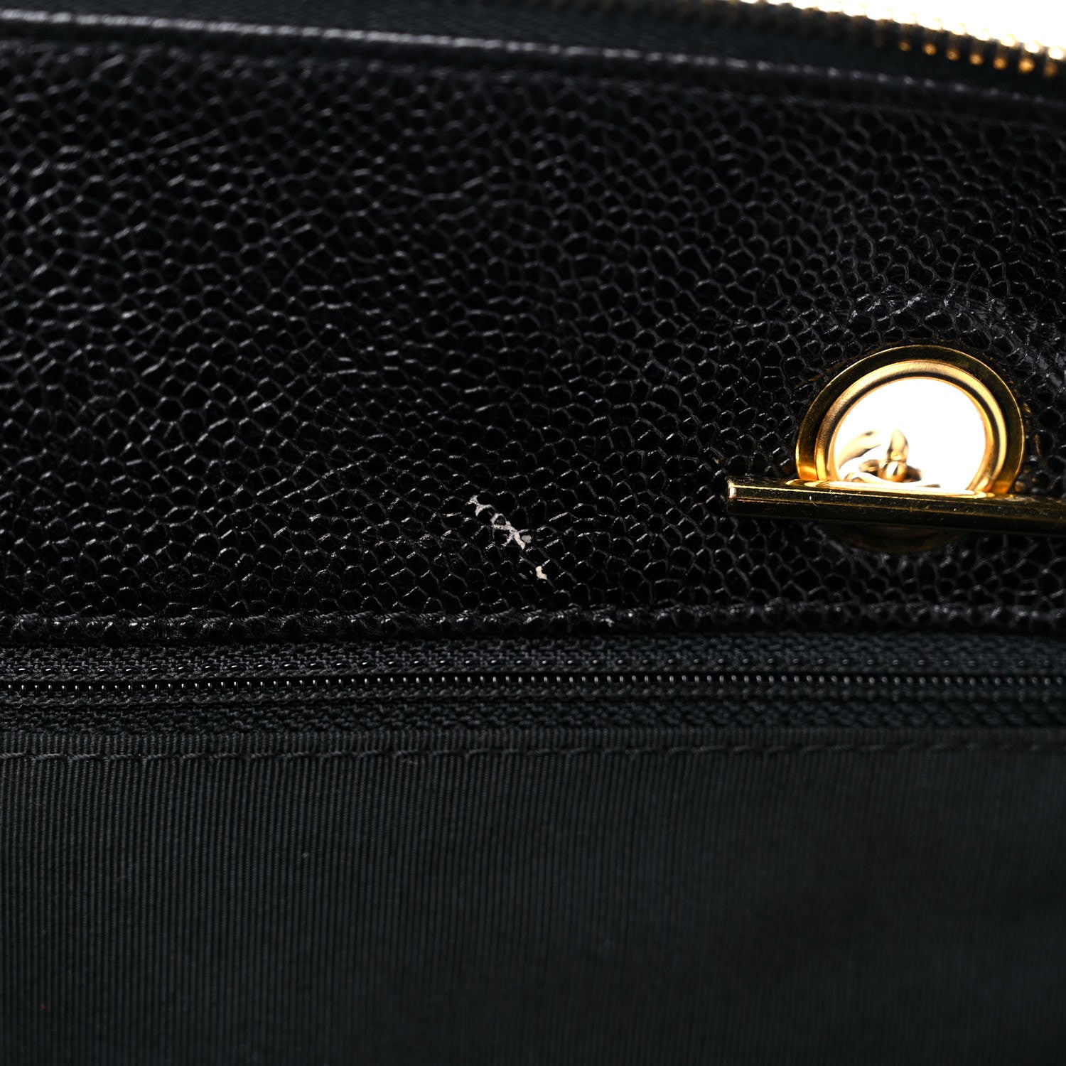 Chanel Caviar Large CC Shoulder Bag Black 11 of 18
