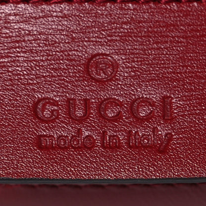 Gucci Vitello Palmellato Lux Bi-Color Small Arli Flap Shoulder Bag New Cherry Red Black 6 of 14