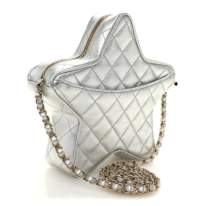 Chanel Metallic Lambskin Walk Of Fame Bag Silver 3 of 10